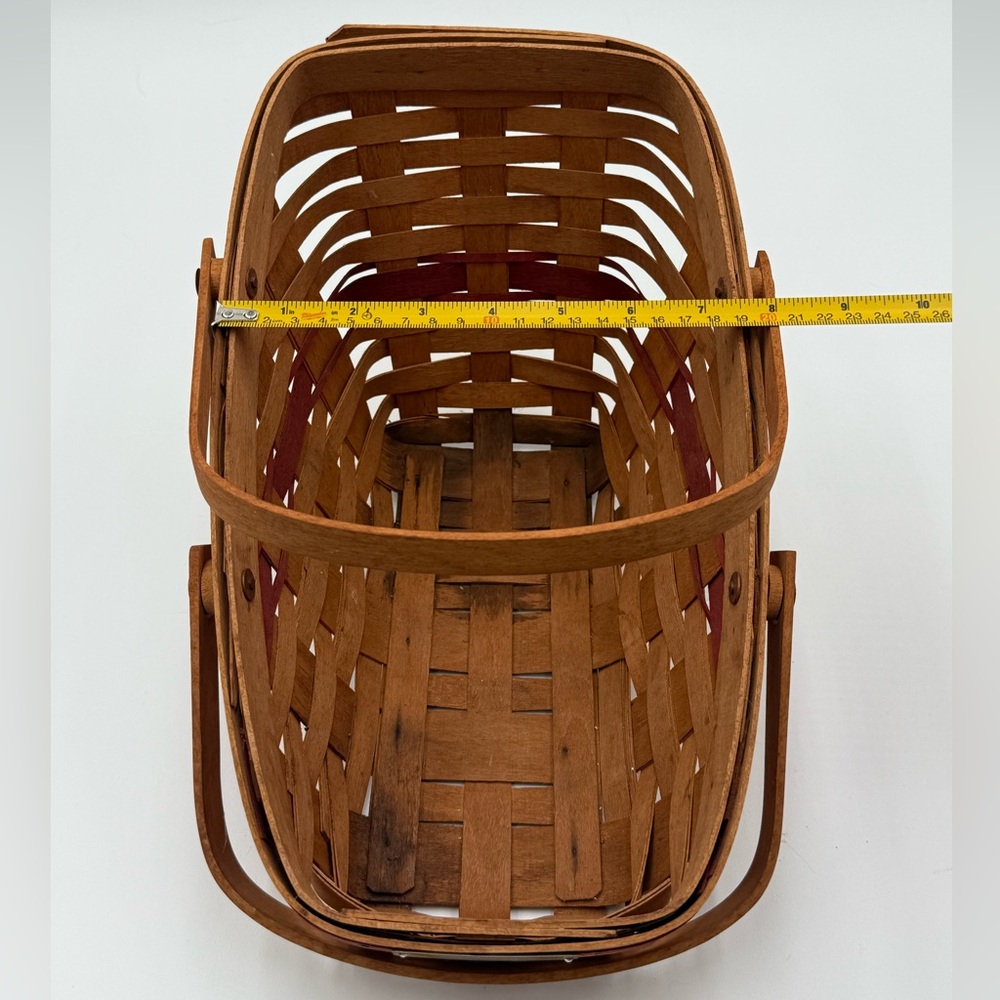 LONGABERGER YULETIDE TRADITIONS BASKET DBL HANDLES 1991 - Picture 6 of 9